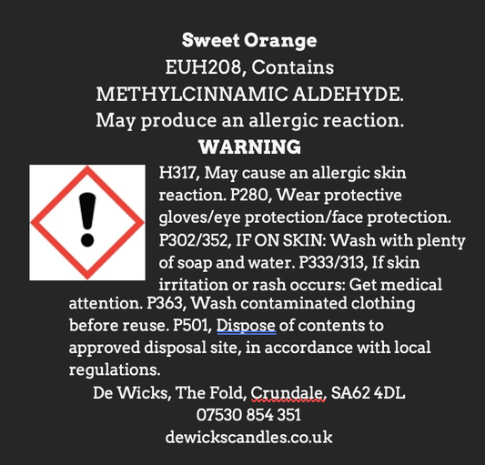 Sweet Orange - De Wicks Home Fragrances