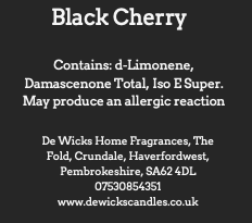 Black Cherry - De Wicks Home Fragrances
