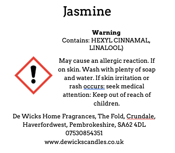 Jasmine - De Wicks Home Fragrances