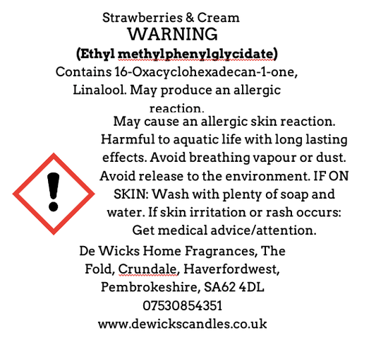 Strawberries & Cream - De Wicks Home Fragrances